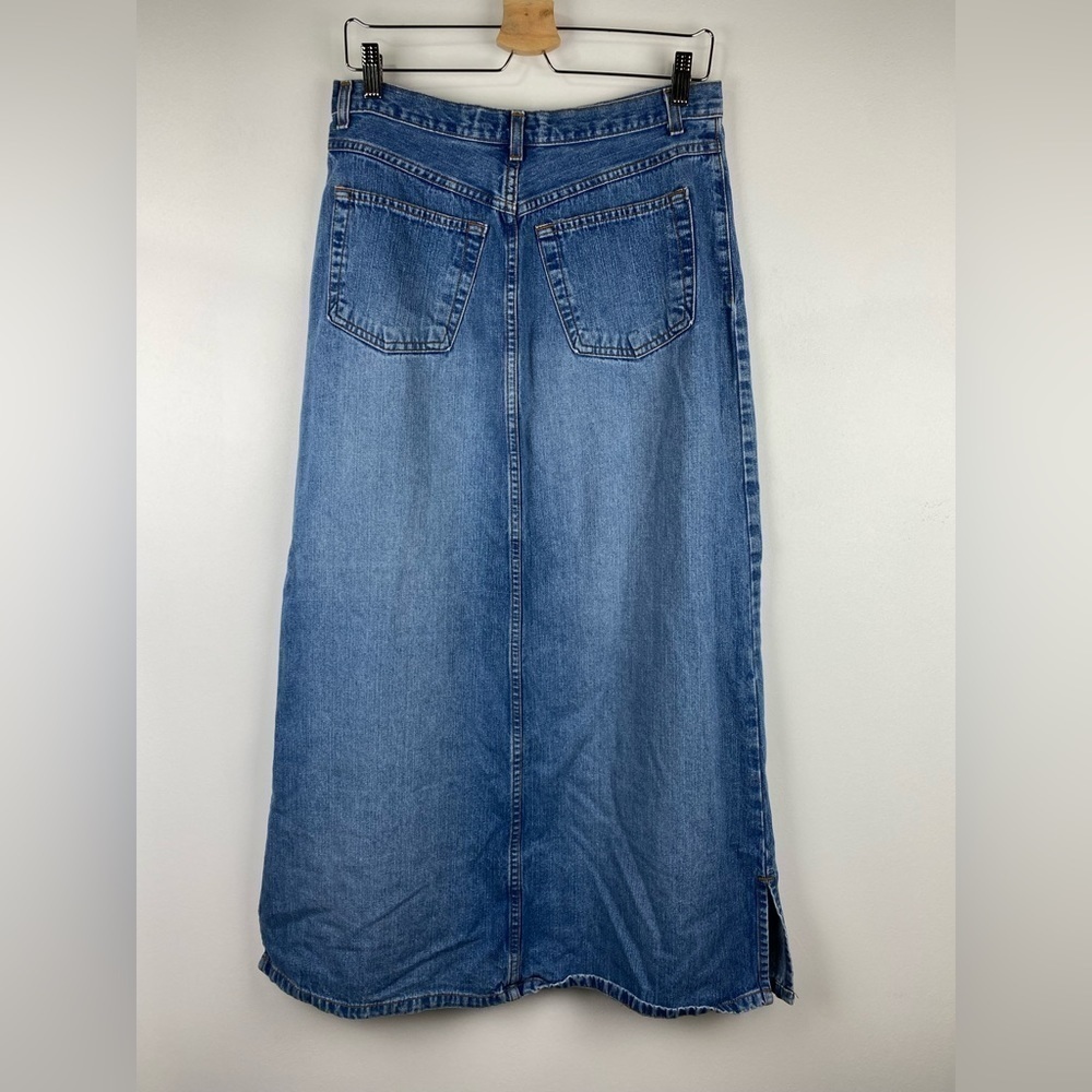 Vintage Maurice’s 90s Denim Maxi Skirt, Size 11 - Picture 2 of 9